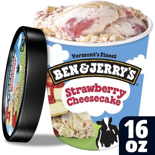 BEN & JERRYS STRAWBERRY CHEESECAKE 16OZ