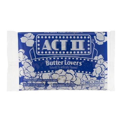 ACT 2 BUTTER LOVERS MICROWAVE POPCORN