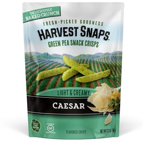 HARVEST SNAPS CEASAR GREEN PEA CRISPS 3.3OZ