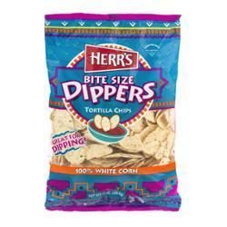 HERRS BITE SIZE DIPPER TORTILLA CHIPS 12OZ