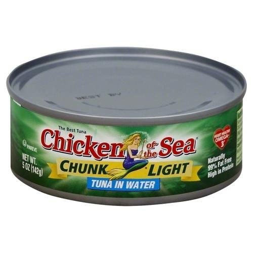 CHICKEN OF THE SEA CHUNK LIGHT TUNA IN WATER 5OZ