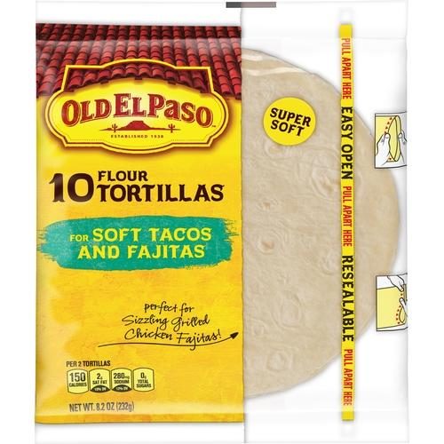 OLD EL PASO FLOUR TORTILLA 6" 10CT