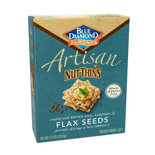 BLUE DIAMOND ARTISAN NUT THINS FLAX SEEDS 4.25OZ