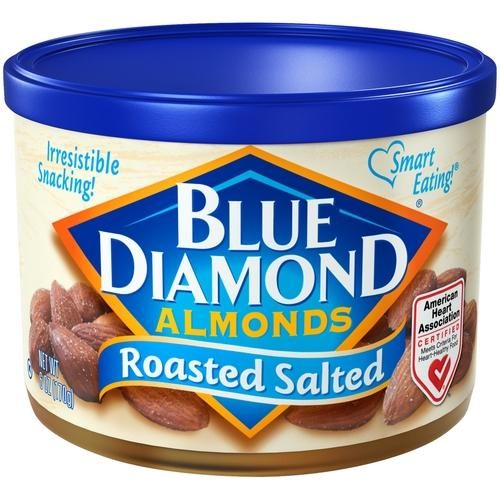 BLUE DIAMOND RSTD SALTED ALMONDS 6 OZ.