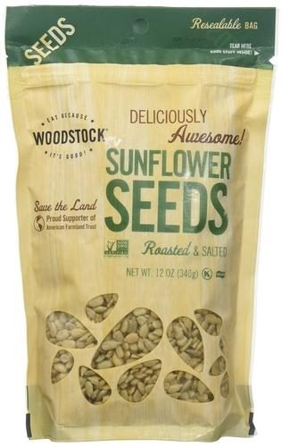 WOODSTOCK ROASTD & SHELLED SUNFLOWER SEEDS 12OZ