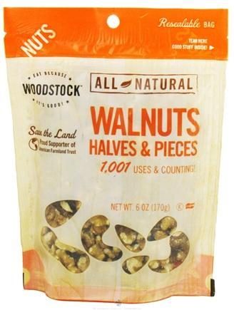 WOODSTOCK RAW WALNUT HALVES & PIECES 6 OZ