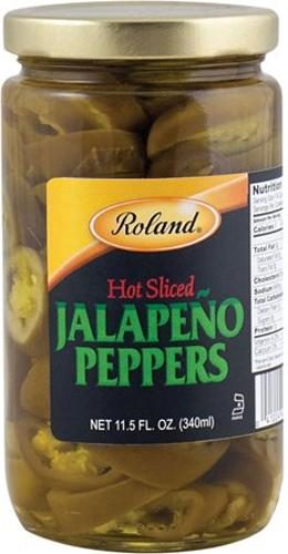 ROLAND HOT JALAPENO PEPPER SLICES 11.5OZ