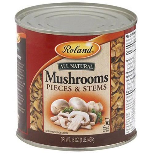 ROLAND MUSHROOMS PIECES & STEMS 4 OZ