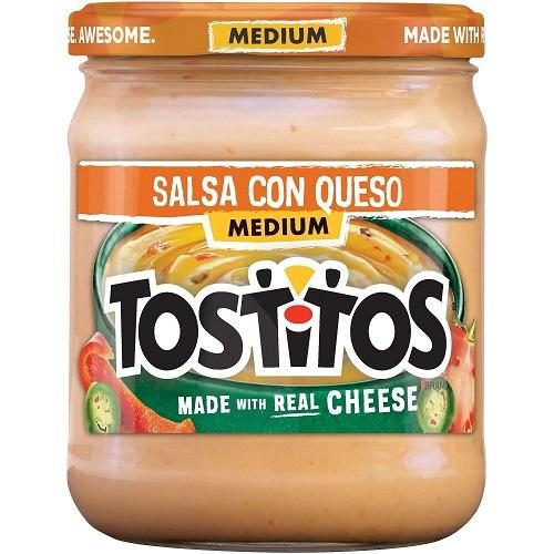 TOSTITOS SALSA CON QUESO MEDIUM 15OZ
