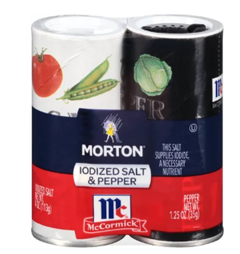 MORTON IODIZED SALT & PEPPER 35G