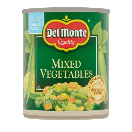 DEL MONTE MIXED VEGETABLES 8.75 OZ.