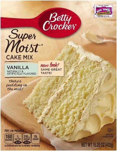 BETTY CROCKER VANILLA CAKE MIX 13.25OZ