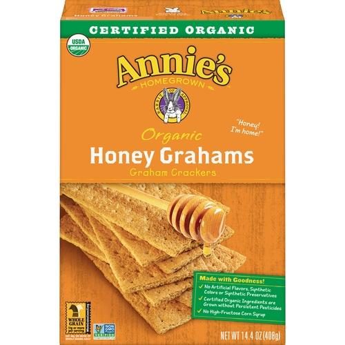 ANNIES ORGANIC HONEY GRAHAM CRACKERS 14.4 OZ.