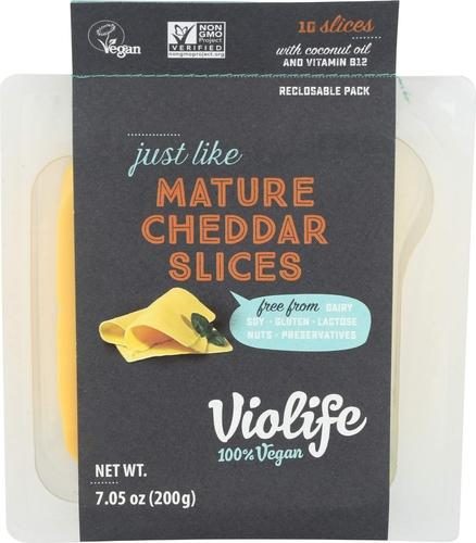 VIOLIFE JUST LIKE MATURE CHEDDAR SLICES 7.05 OZ