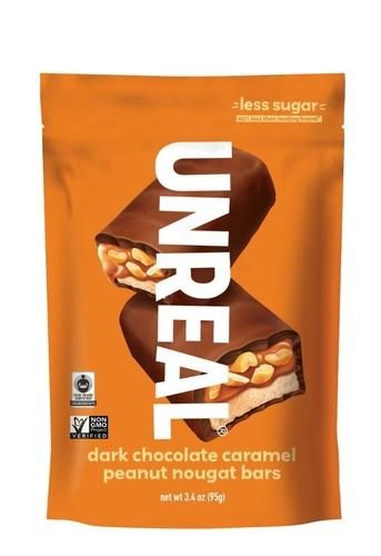 UNREAL DARK CHOCOLATE CARAMEL PEANUT NOUGAT BAR 3.4 OZ