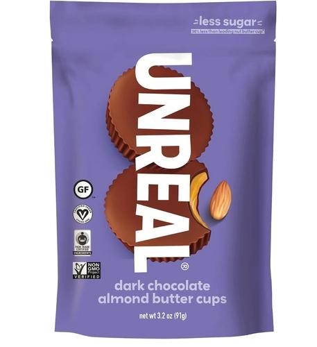 UNREAL DARK CHOCOLATE ALMOND BUTTER CUPS 3OZ