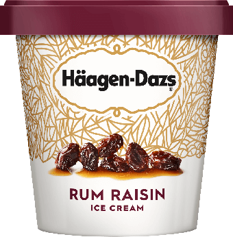 H/DAZS RUM & RAISIN ICE-CREAM 1PT.