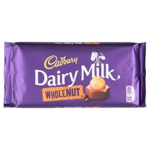 CADBURY DAIRY MILK WHOLE NUT 180G