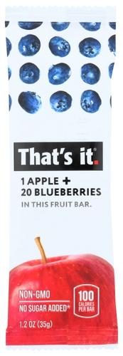 THATS IT APPLE & BLUEBERRY FRUIT BAR 1.2 OZ.
