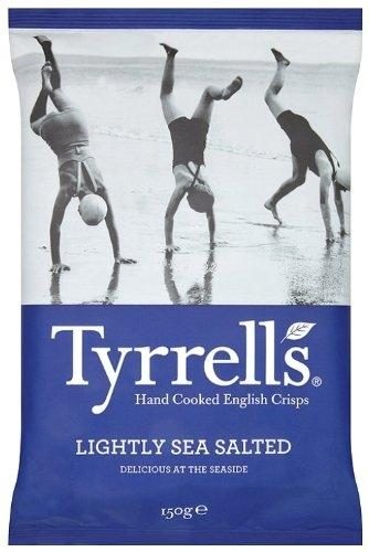 TYRRELLS LIGHTLY SEA SALTED CHIPS 150 G