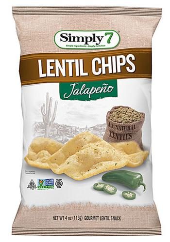 SIMPLY  7 JALAPENO LENTIL CHIPS 4OZ