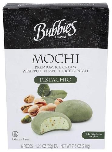 BUBBIES HAWAII MOCHI PISTACHIO ICE CREAM 7.5 OZ