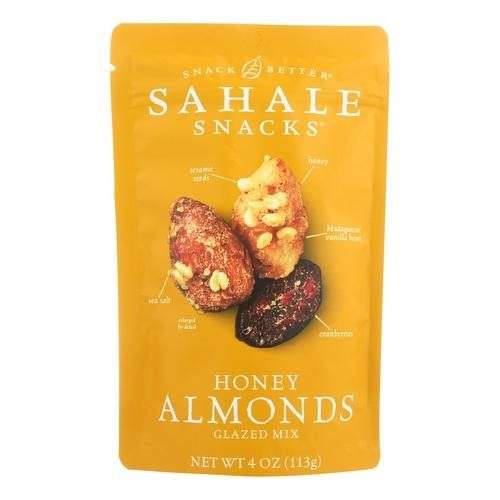 SAHALE HONEY GLAZED ALMOND NUTS 4 OZ.