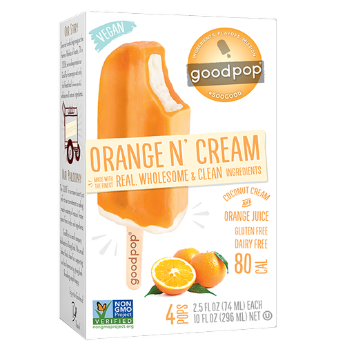 GOODPOP ORANGE N CREAM FROZEN POP 10 OZ