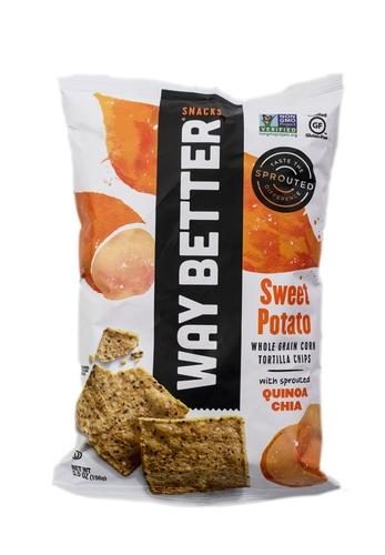 WAY BETTER SWEET POTATO TORTILLA CHIPS 5.5 OZ.