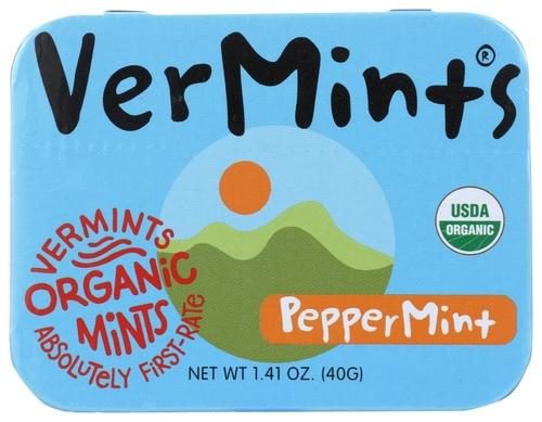 VERMINTS ORGANIC PEPPERMINT MINTS 1.41OZ
