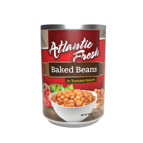 ATLANTIC FRESH BAKED BEANS IN TOMATO SAUCE 14.8 OZ