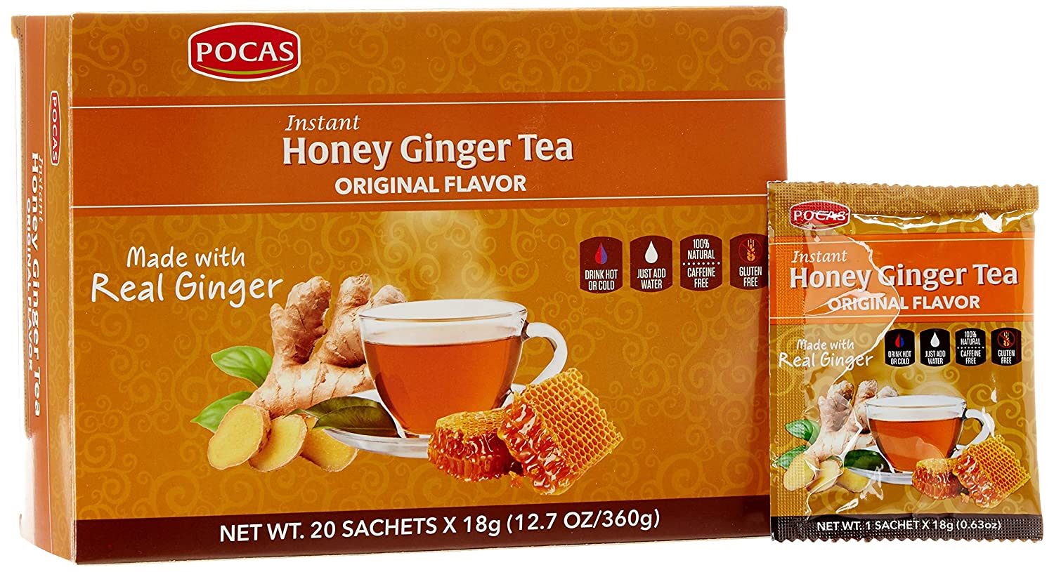 POCG HONEY GINGER TEA 20CT