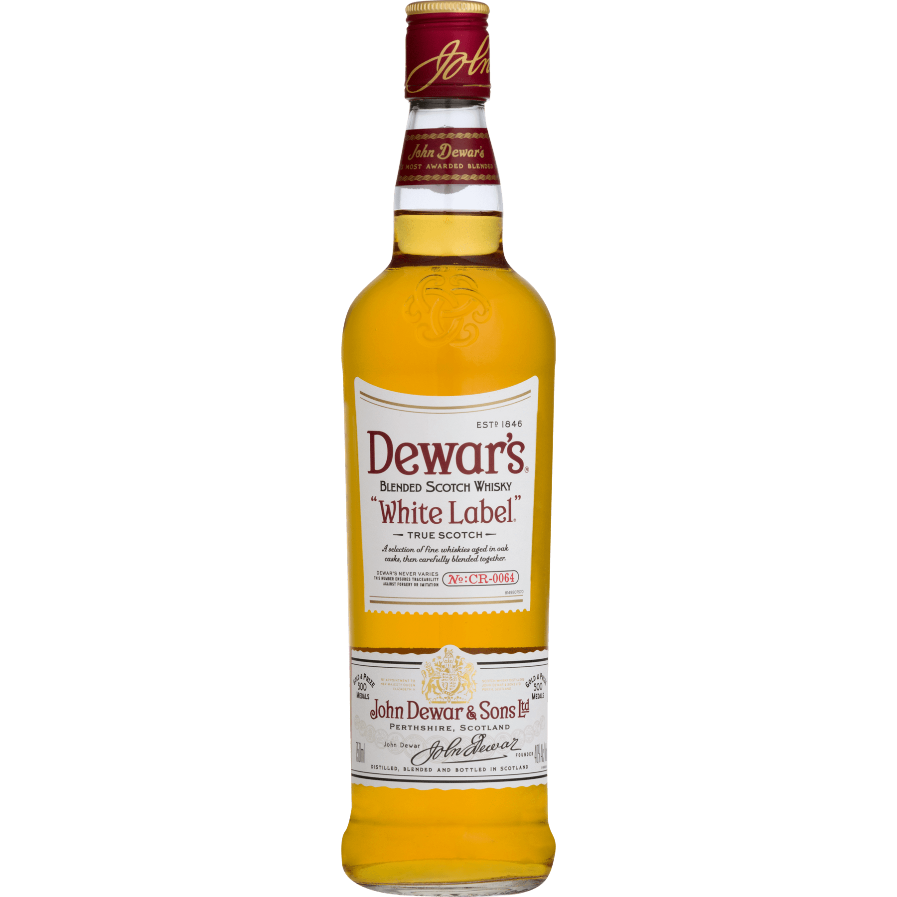 DEWARS WHITE LABEL 750ML