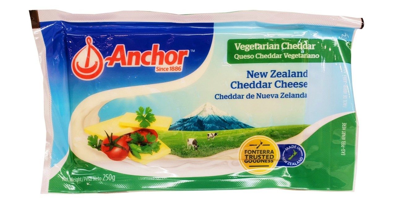 ANCHOR NZ VEGETARIAN CHEESE 250G