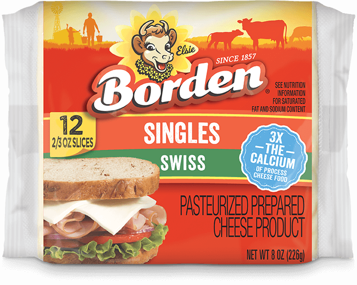 BORDEN SWISS SINGLES 8OZ