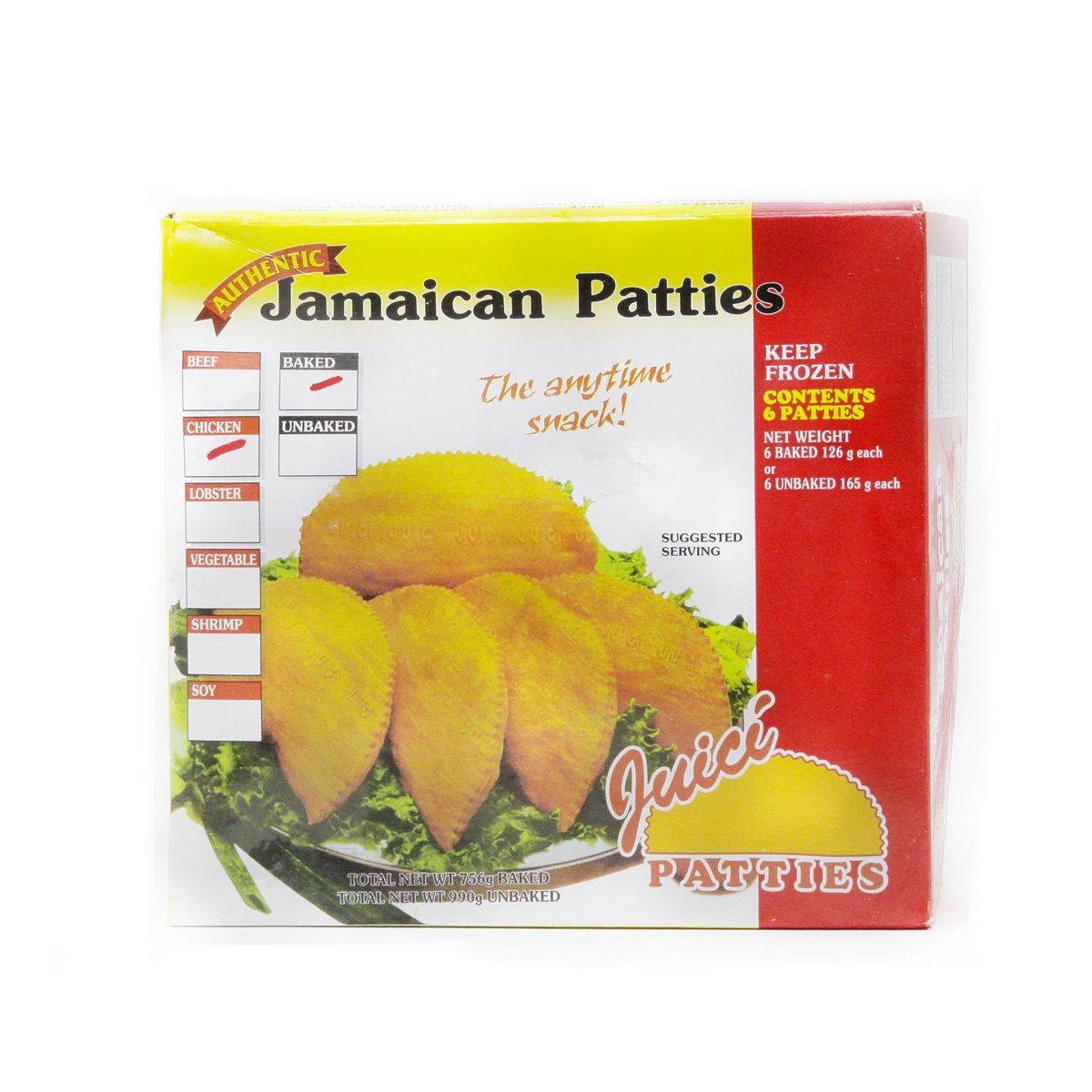 JUICI CHICKEN JAMAICAN PATTIES 756G