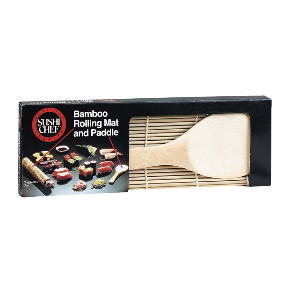 SUSHI CHEF BAMBOO PADDLE & MAT