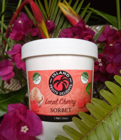 ISL FRT DEL CHERRY SORBET 16 OZ