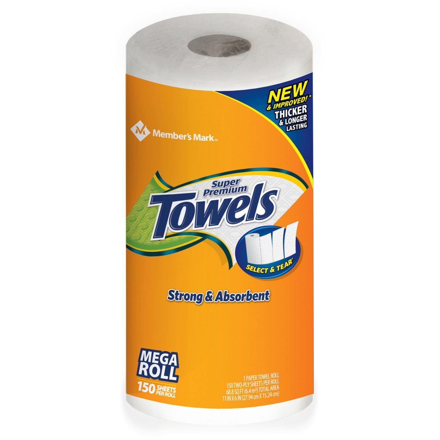MEMBERS MARK PREMIUM HAND TOWEL 150 SHEETS