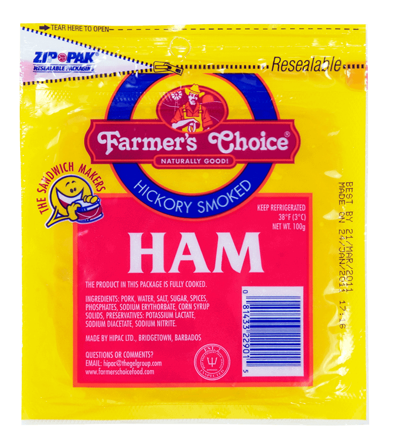 FARMERS CHOICE SLICED HAM 100G