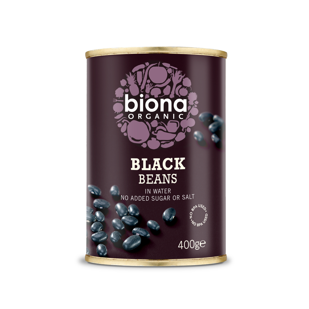 BIONA ORGANIC BLACK BEANS 400G
