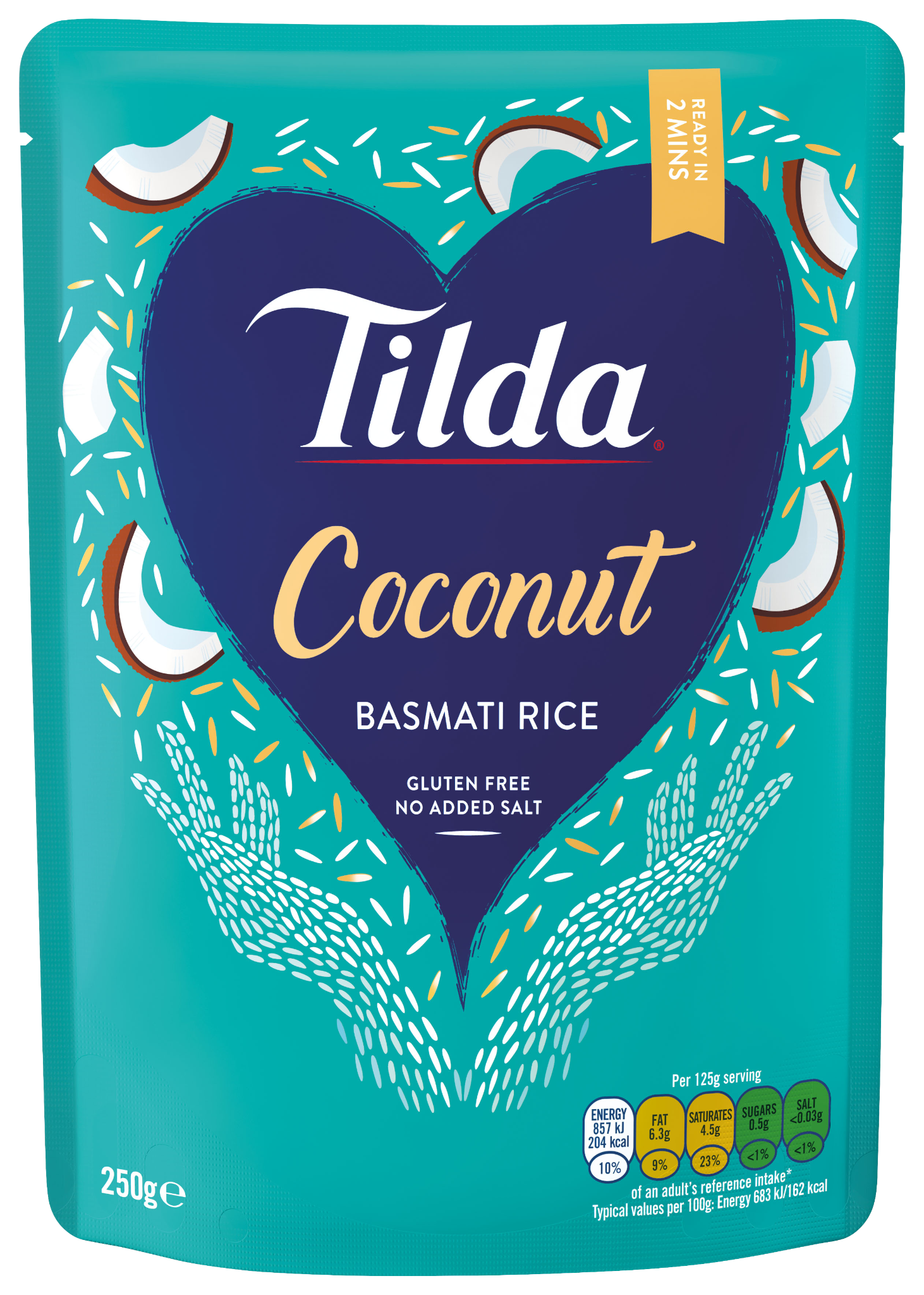 TILDA STEAMED BASMATI COCONUT RICE 250G