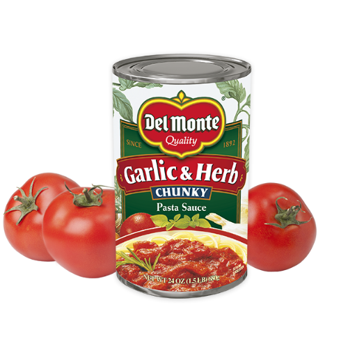 DEL MONTE GARLIC & HERB PASTA SAUCE 24 OZ