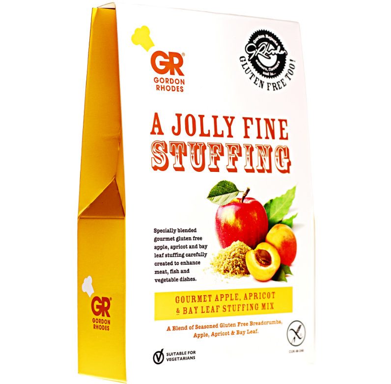 GORDON RHODES APPLE APRICOT & BAYLEAF STUFFING MIX GF 125G