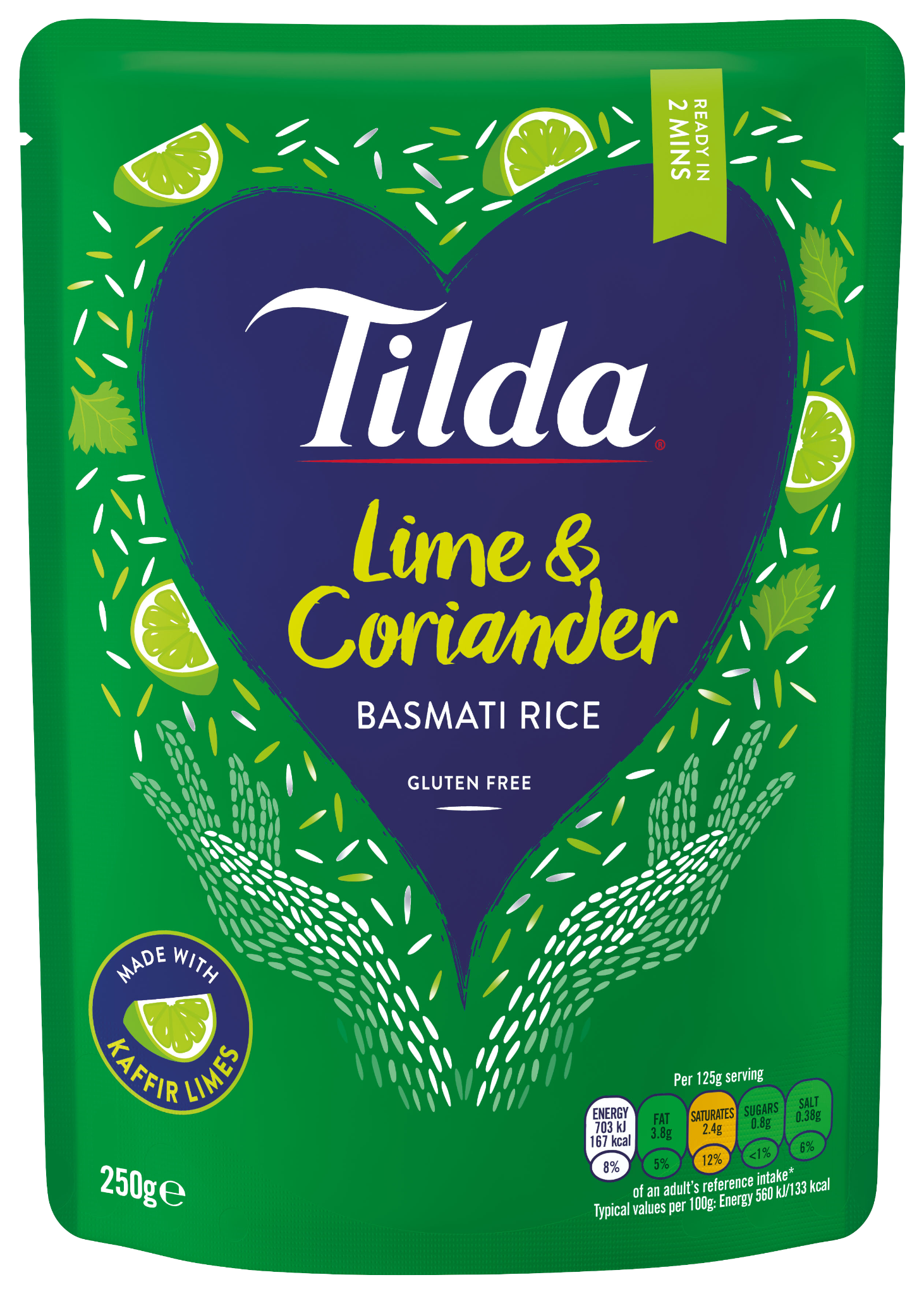 TILDA LIME & CORIANDER BASMATI RICE 250G