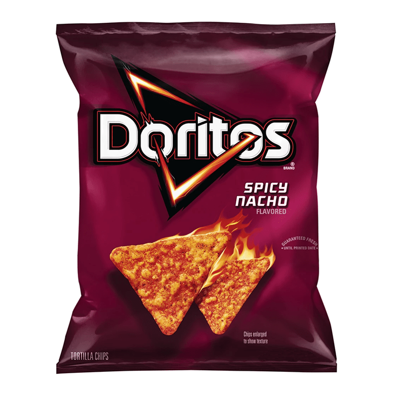 DORITOS SPICY NACHO CHIPS 1.125OZ