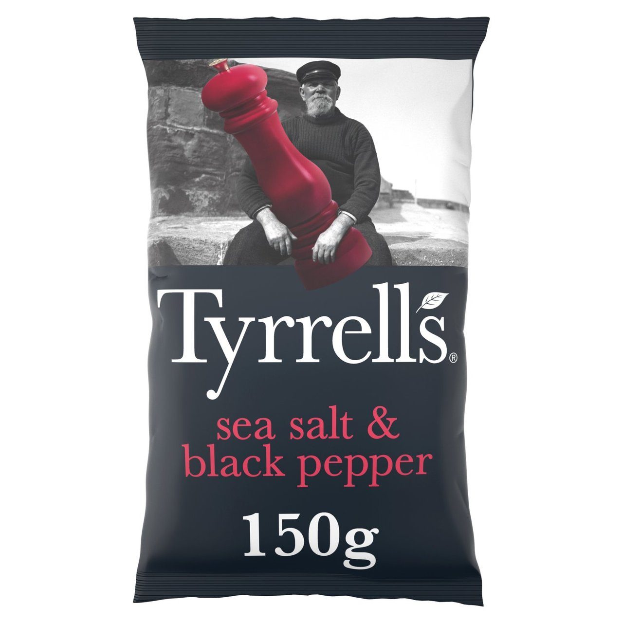 TYRRELLS SEA SALT & BLACK PEPPER CHIPS 150G