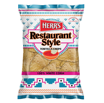 HERRS TORTILLA CHIPS WHITE CORN 9OZ