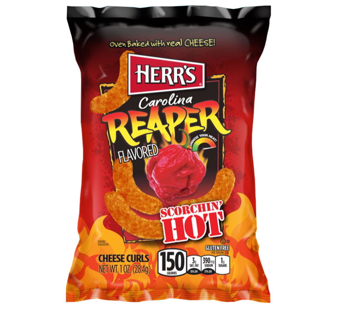 HERRS CAROLINA REAPER CHEESE CURLS 1OZ