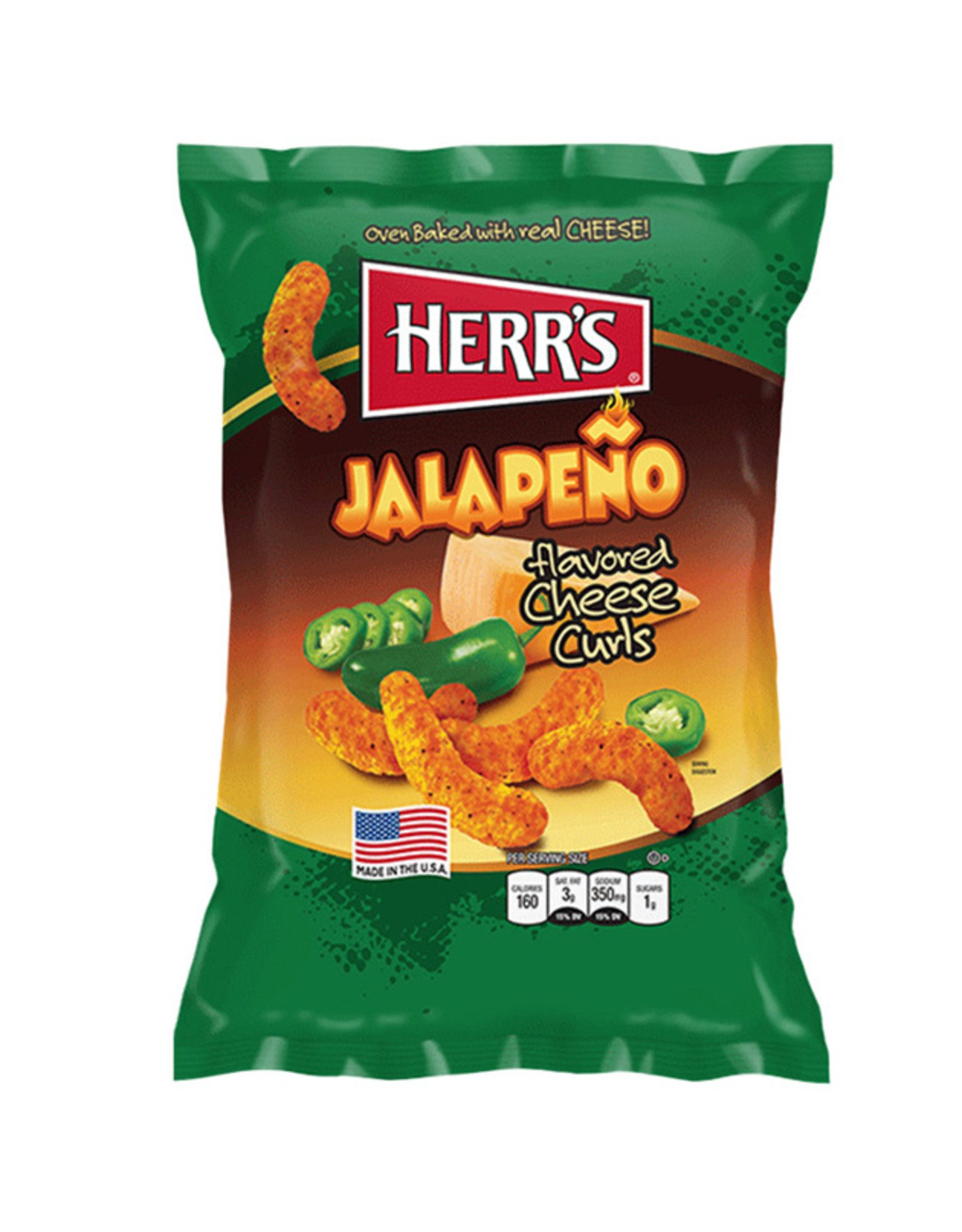 HERRS JALAPENO CHEESE CURLS 7OZ